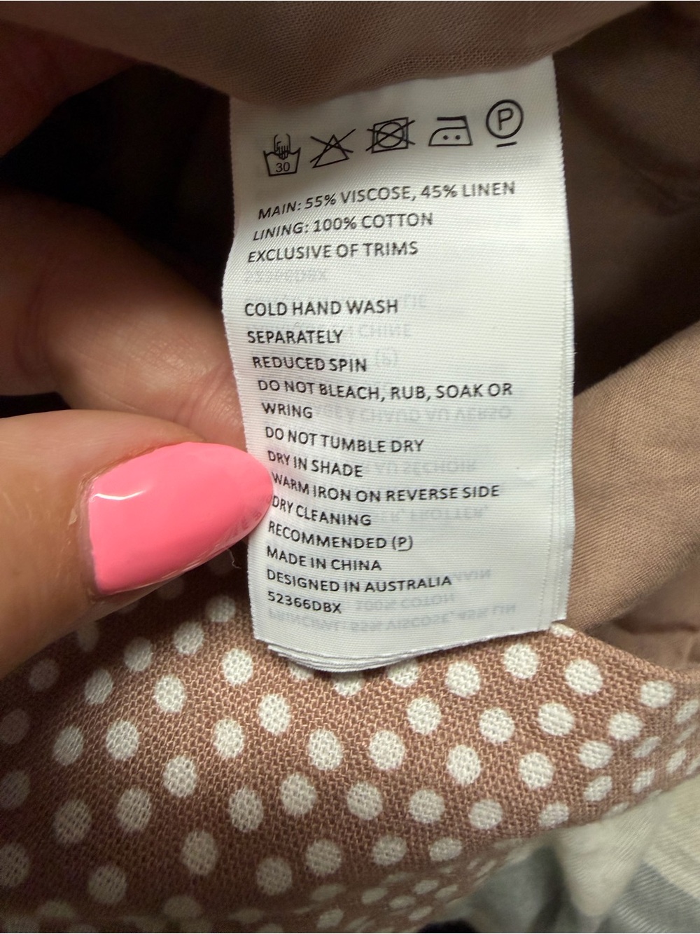 Bardot Polka Dot Linen Blend Ruffle Mini Dress Taupe Cottagecore Size 4 Summer - Picture 7 of 13